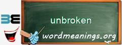 WordMeaning blackboard for unbroken